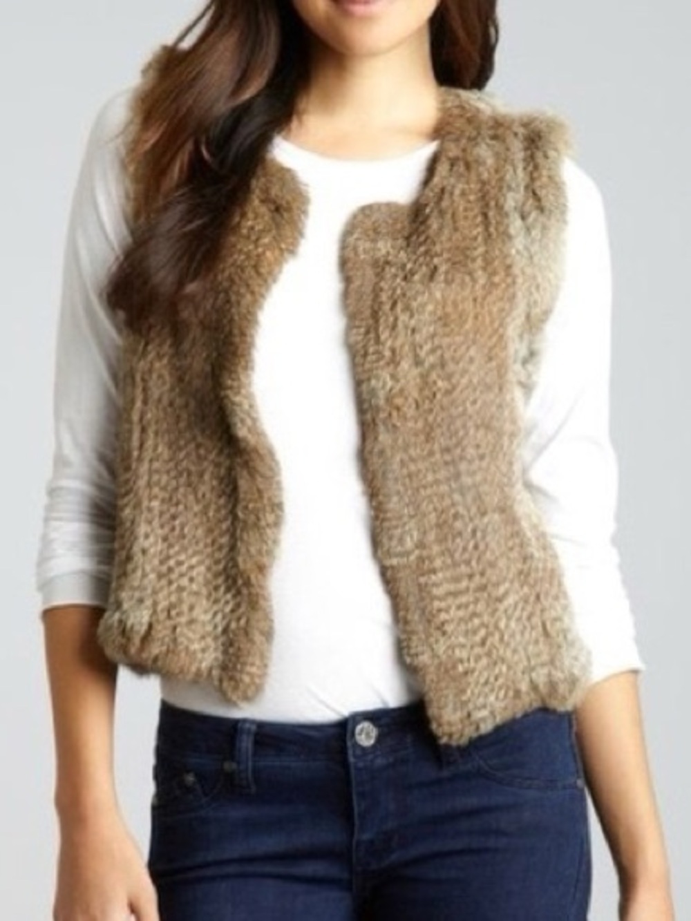 525 America Luxe 100% Rabbit Fur Vest